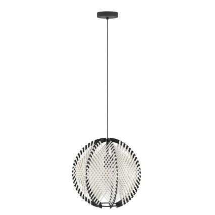Eglo - Luster na sajli 1xE27/40W/230V pr. 40 cm bijela/crna