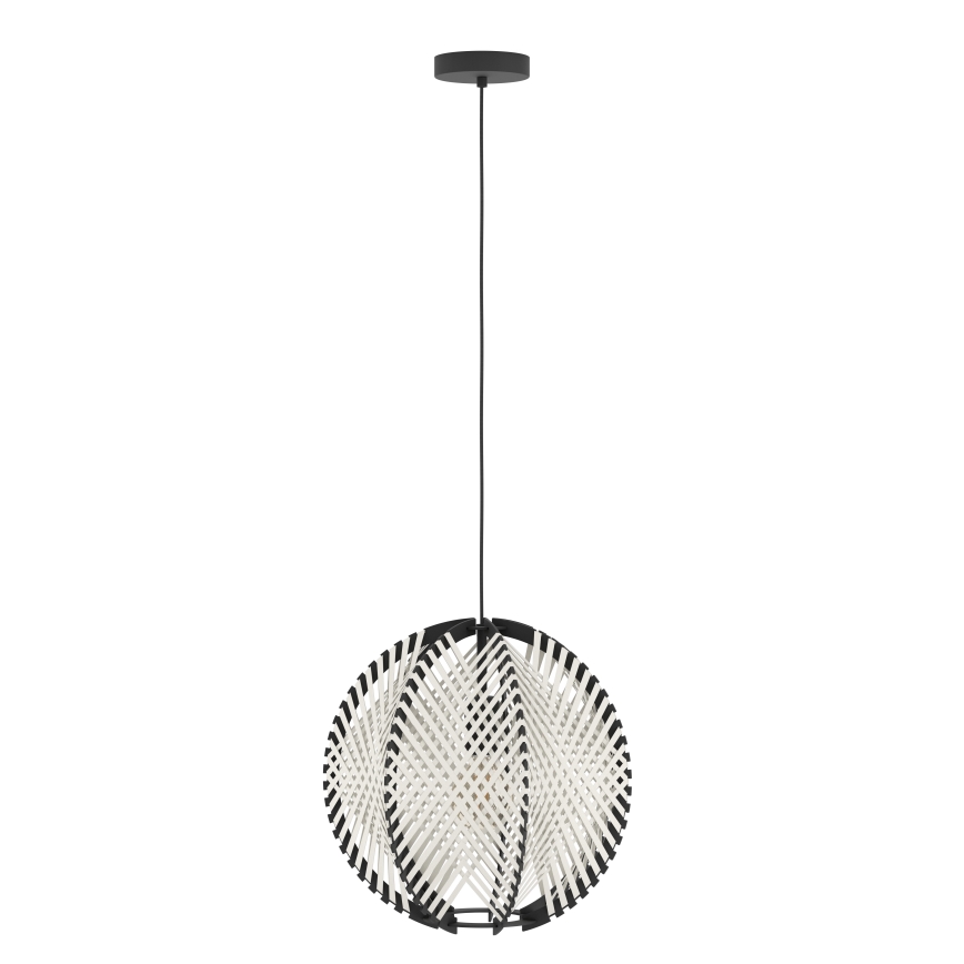 Eglo - Luster na sajli 1xE27/40W/230V pr. 40 cm bijela/crna