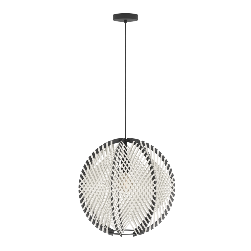 Eglo - Luster na sajli 1xE27/40W/230V pr. 48 cm bijela/crna
