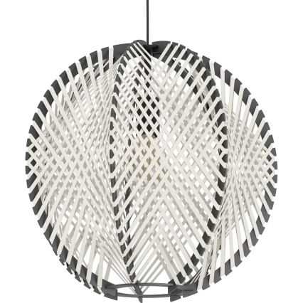 Eglo - Luster na sajli 1xE27/40W/230V pr. 48 cm bijela/crna