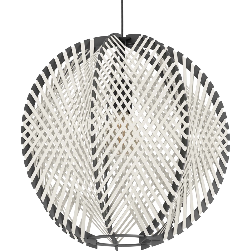 Eglo - Luster na sajli 1xE27/40W/230V pr. 48 cm bijela/crna