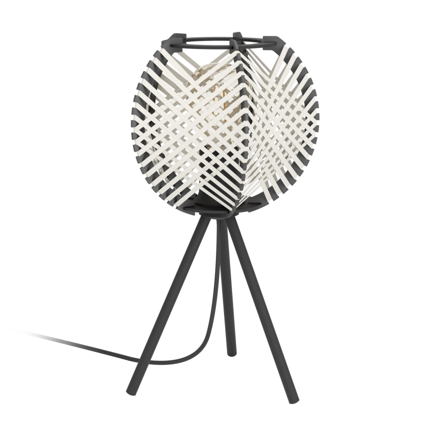 Eglo - Stolna lampa 1xE27/40W/230V bijela/crna