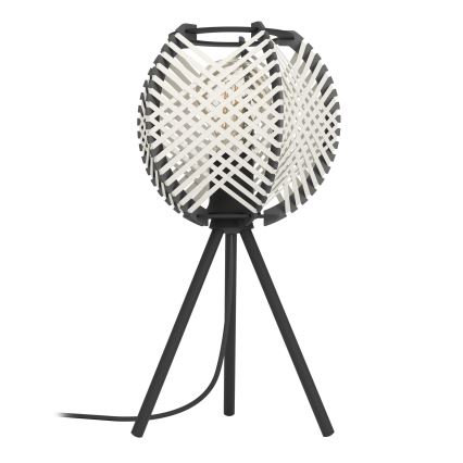Eglo - Stolna lampa 1xE27/40W/230V bijela/crna