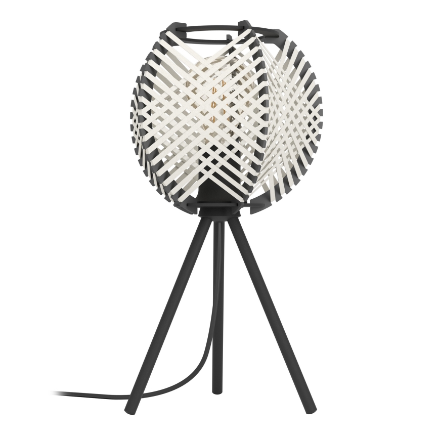 Eglo - Stolna lampa 1xE27/40W/230V bijela/crna