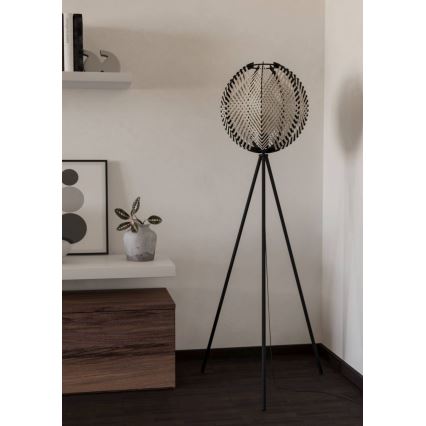 Eglo - Podna lampa 1xE27/40W/230V bijela/crna