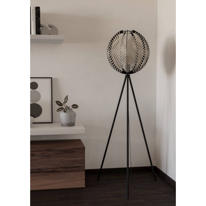 Eglo - Podna lampa 1xE27/40W/230V bijela/crna