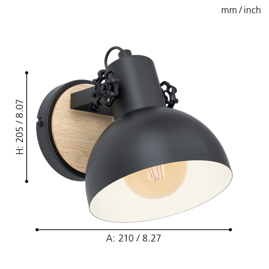 Eglo - Zidna svjetiljka 1xE27/28W/230V - FSC certificirano