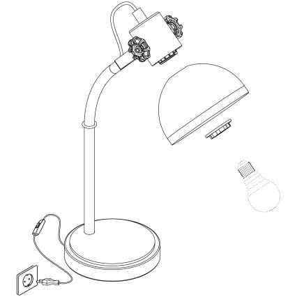 Eglo - Stolna lampa 1xE27/28W/230V - FSC certificirano