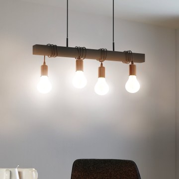 Eglo 44061 - Viseći luster na kabelu TOWNSHEND 4xE27/40W/230V crni