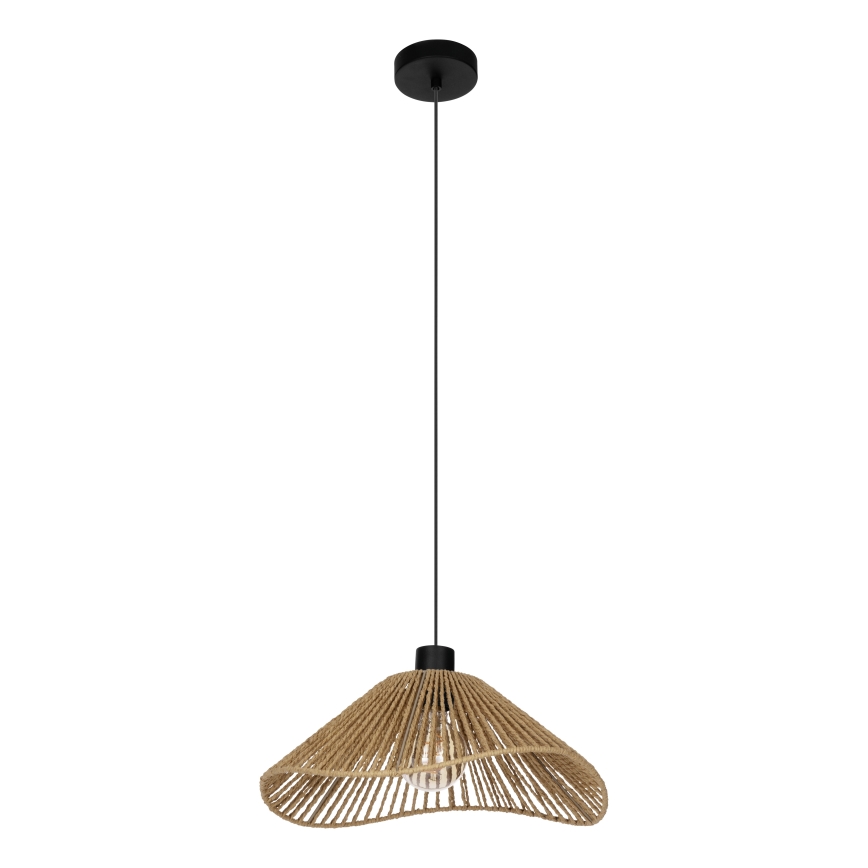 Eglo - Luster na sajli 1xE27/60W/230V smeđa