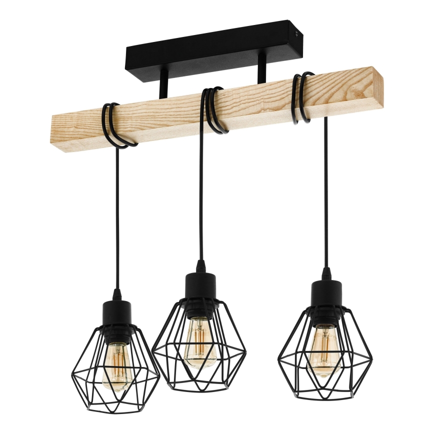 Eglo - Nadgradni luster TOWNSHEND 3xE27/60W/230V - FSC certificirano