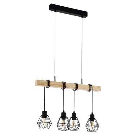Eglo - Luster na sajli TOWNSHEND 4xE27/60W/230V