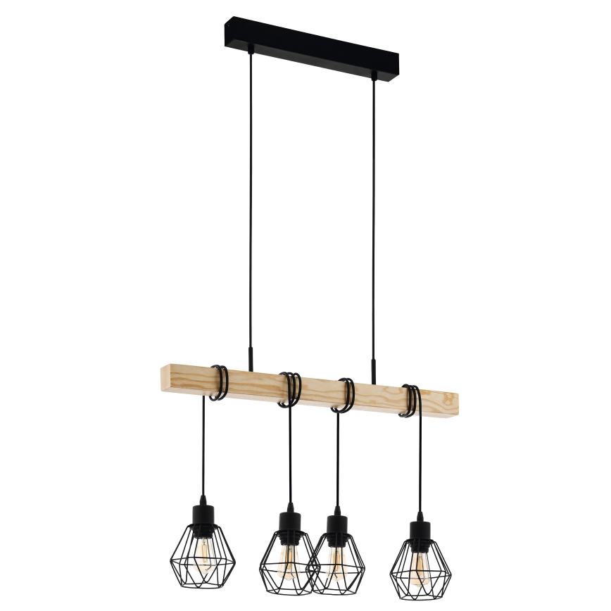 Eglo - Luster na sajli TOWNSHEND 4xE27/60W/230V