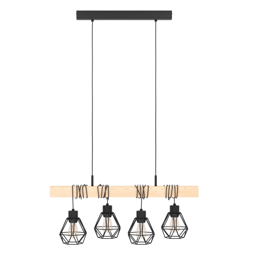 Eglo - Luster na sajli TOWNSHEND 4xE27/60W/230V