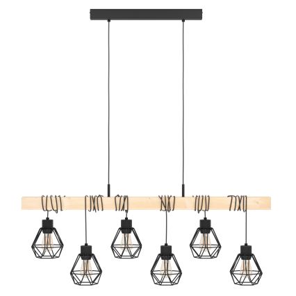 Eglo - Luster na sajli TOWNSHEND 6xE27/60W/230V