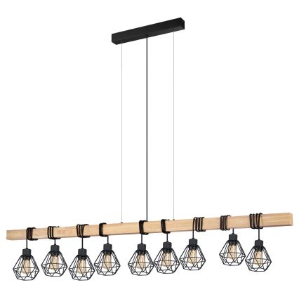 Eglo - Luster na sajli TOWNSHEND 9xE27/60W/230V - FSC certificirano
