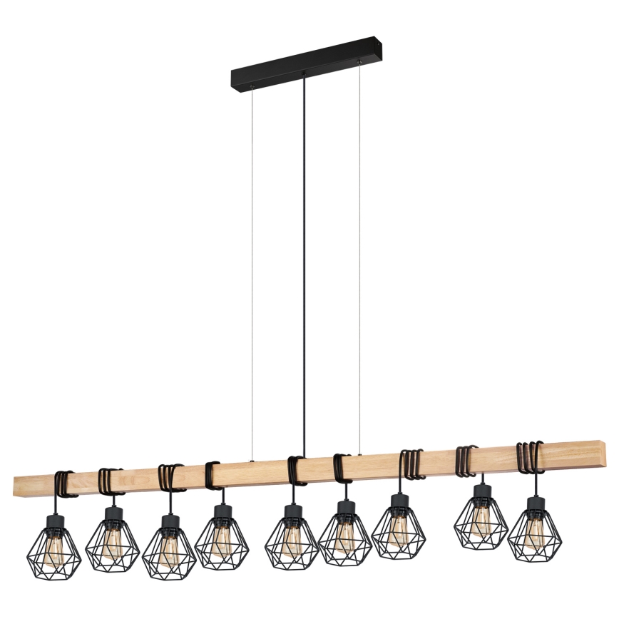 Eglo - Luster na sajli TOWNSHEND 9xE27/60W/230V - FSC certificirano