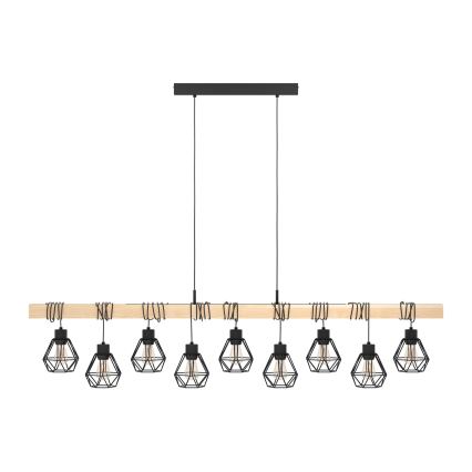 Eglo - Luster na sajli TOWNSHEND 9xE27/60W/230V - FSC certificirano