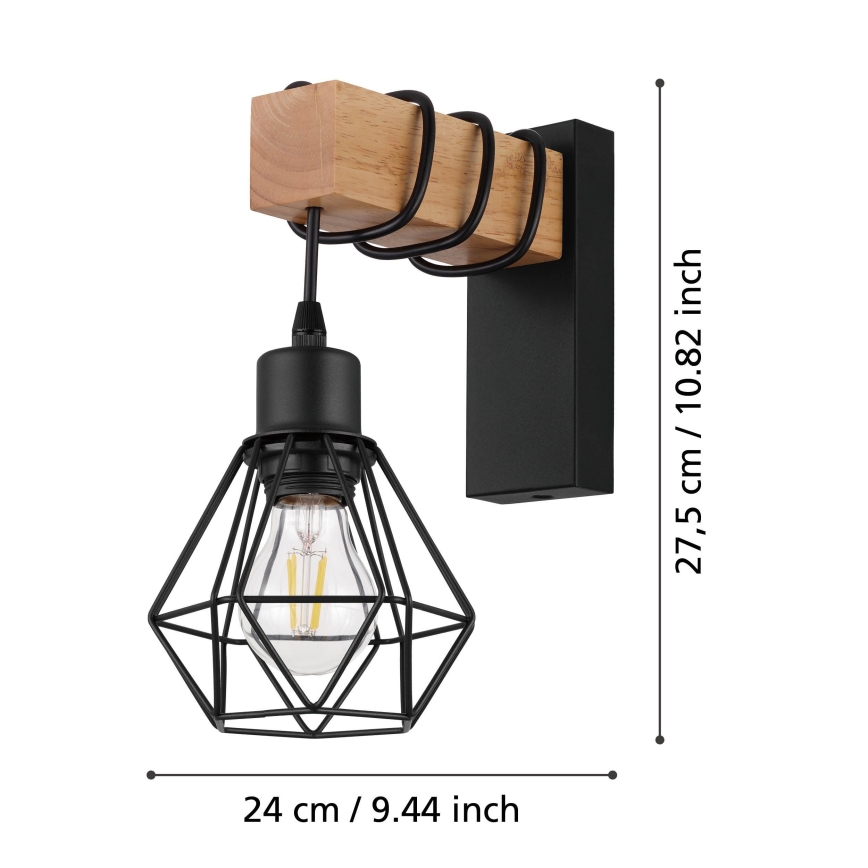 Eglo - Zidna svjetiljka TOWNSHEND 1xE27/60W/230V