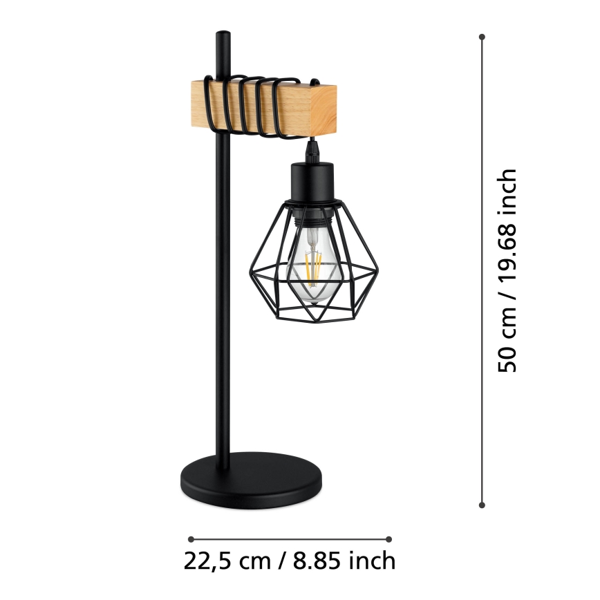 Eglo - Stolna lampa TOWNSHEND 1xE27/60W/230V