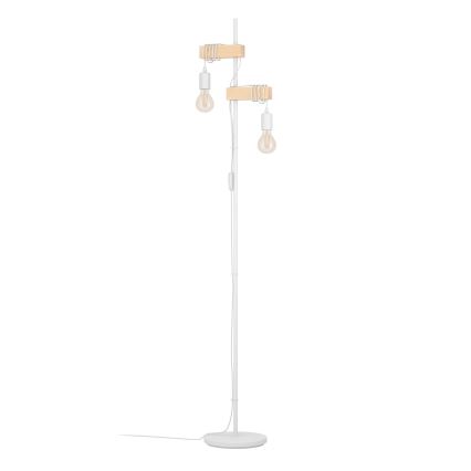Eglo 44083 - Podna lampa TOWNSHEND 2xE27/10W/230V bijela
