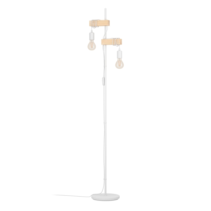 Eglo 44083 - Podna lampa TOWNSHEND 2xE27/10W/230V bijela