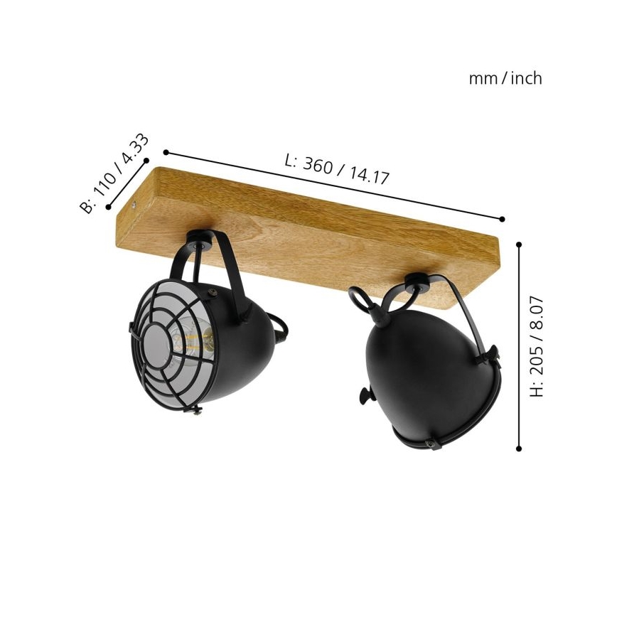 Eglo - Spot svjetiljka 2xE14/40W/230V