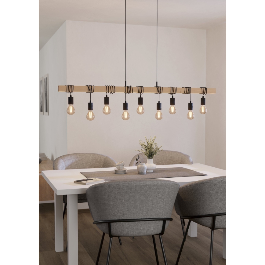 Eglo - Luster na sajli TOWNSHEND 9xE27/60W/230V