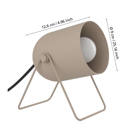 Eglo - Stolna lampa 1xE14/8W/230V bež