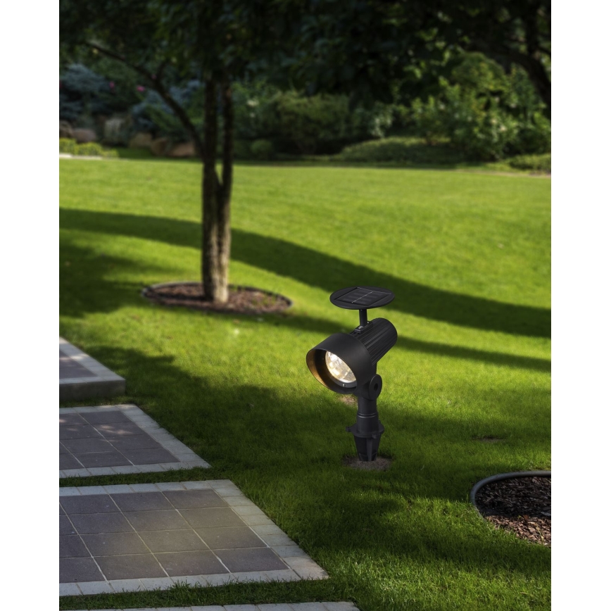 Eglo - SET 3x LED solarno svjetlo sa senzorom, 200 mAh, IP44, crno