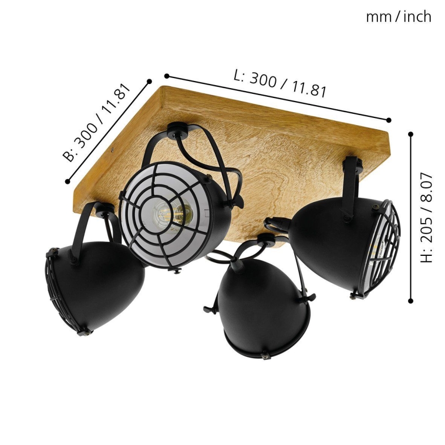 Eglo 49079 - Spot svjetiljka GATEBECK 4xE14/40W/230V