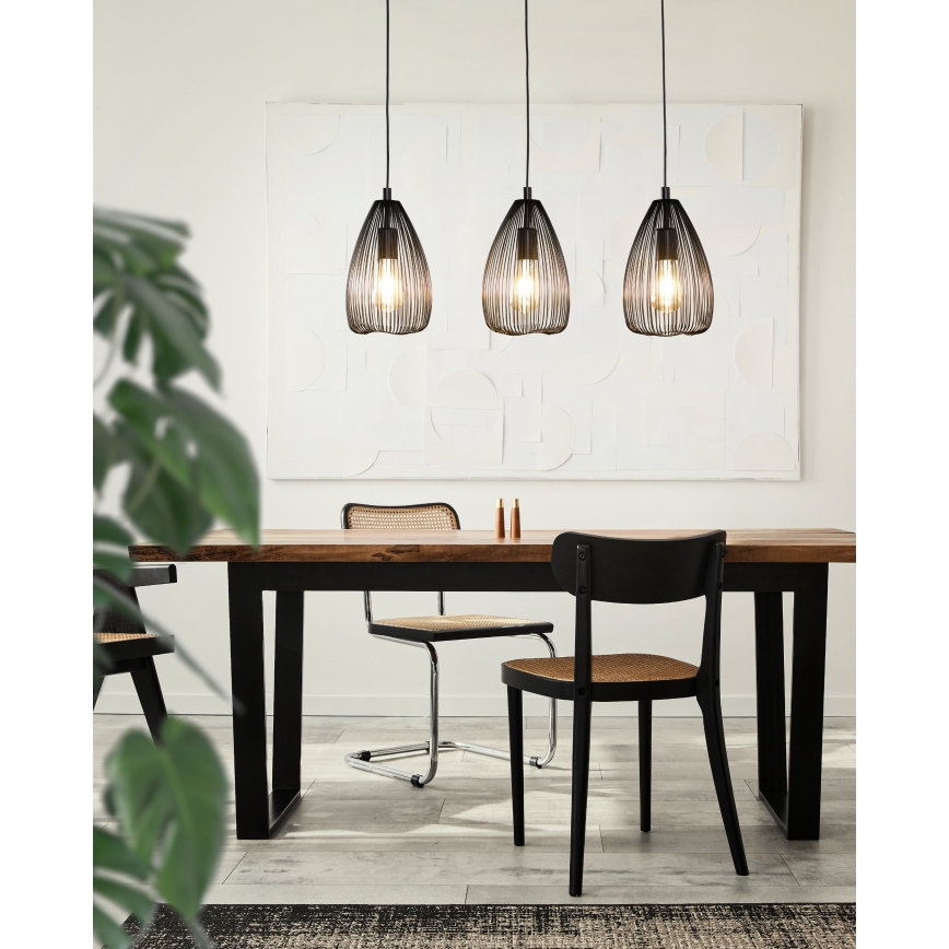 Eglo 49142 - Luster na sajli CLEVEDON 3xE27/60W/230V