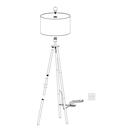 Eglo - Podna lampa 1xE27/60W/230V