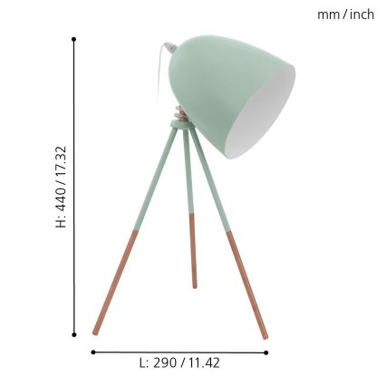 Eglo - Stolna lampa 1xE27/60W/230V