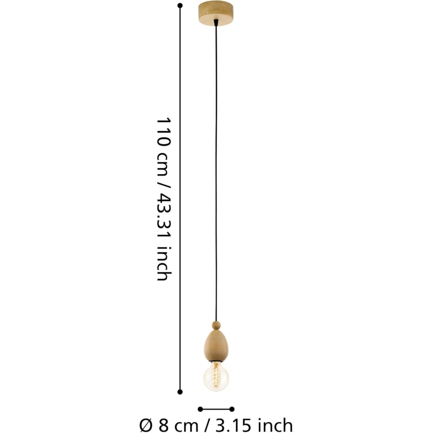 Eglo 49376 - Viseća svjetiljka AVOLTRI 1xE27/60W/230V