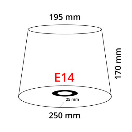 Eglo 49412 - Sjenilo VINTAGE bijelo nabrano E14 pr.25 cm