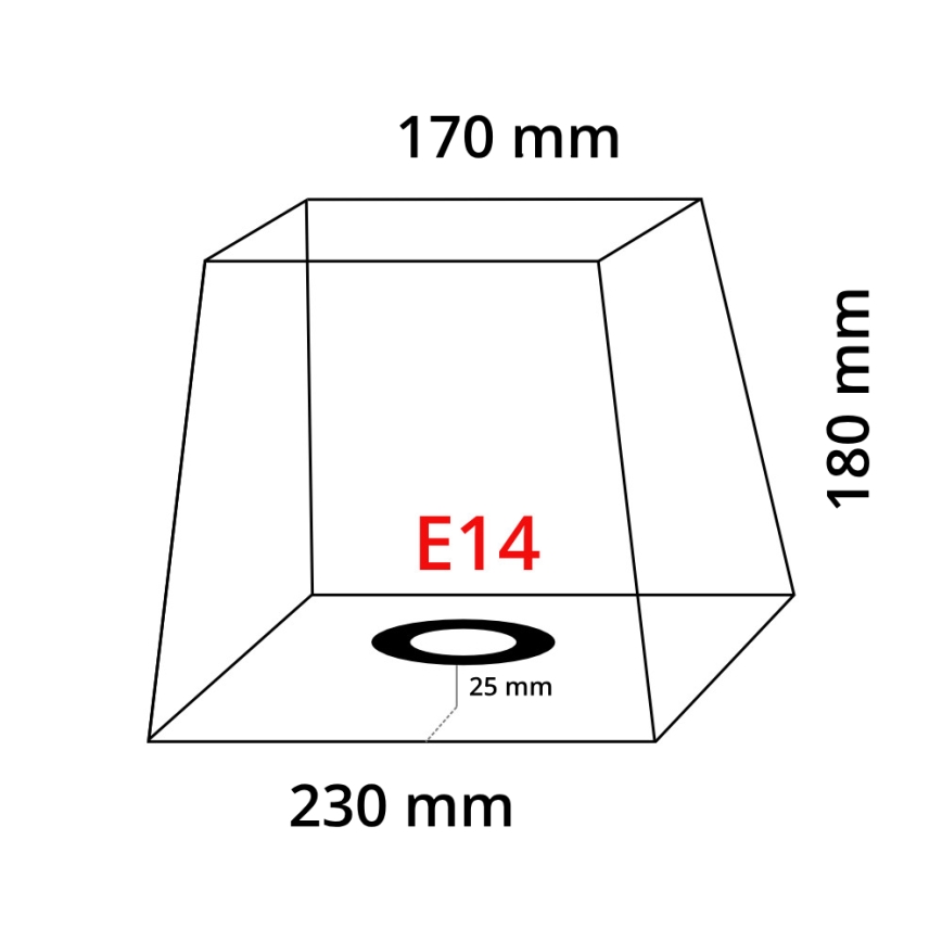 Eglo 49422 - Abažur za podnu lampu VINTAGE smeđa E14 23x23 cm