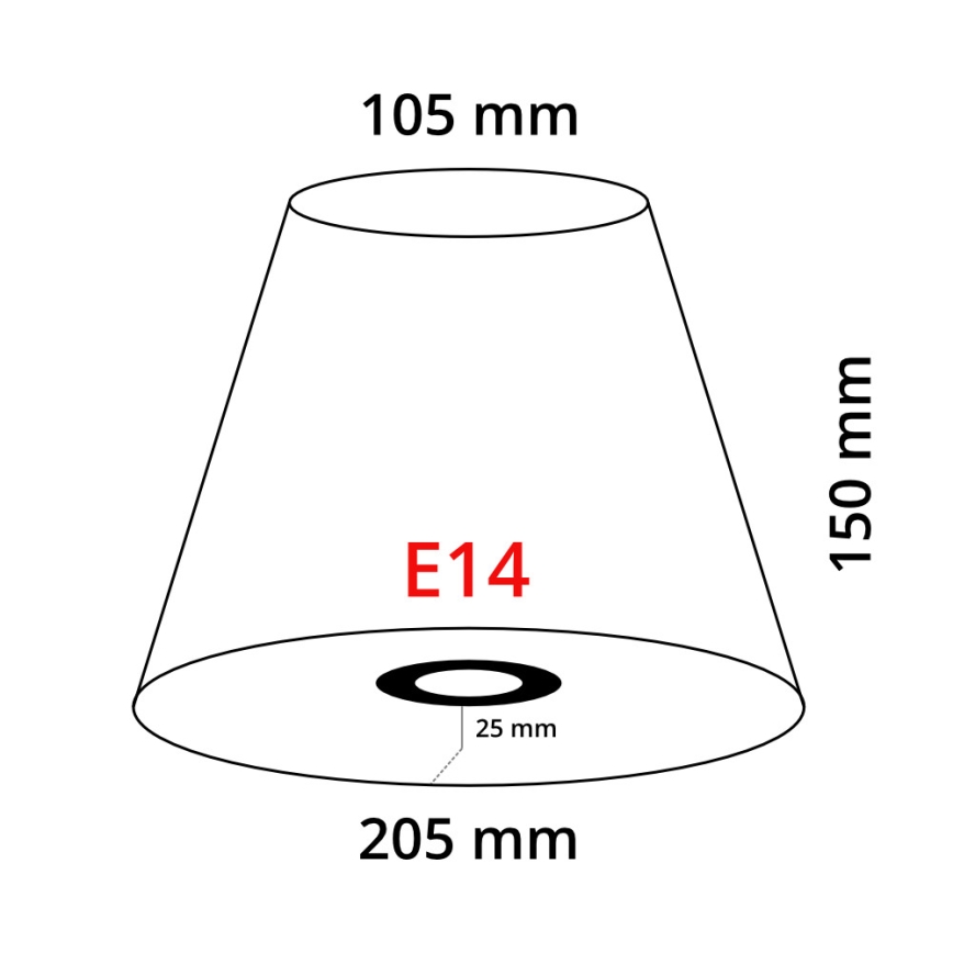 Eglo 49432 - Sjenilo za podnu lampu VINTAGE crvena izvezeno E14 pr. 20,5 cm