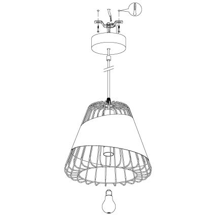 Eglo - Luster na sajli 1xE27/60W/230V