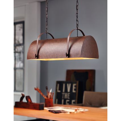 Eglo 49687 - Luster na lancu DEERHURST 2xE27/60W/230V