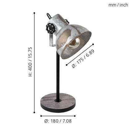 Eglo - Stolna lampa 1xE27/40W/230V