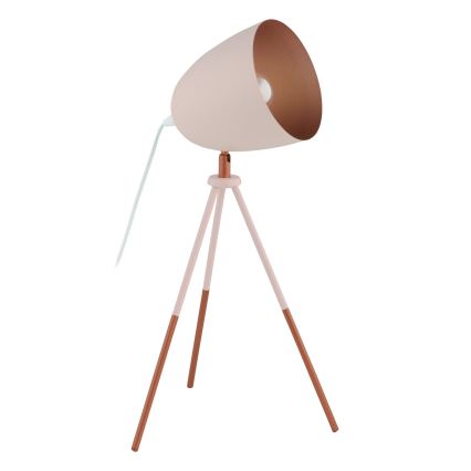 Eglo 49727 - Stolna lampa CHESTER 1xE27/60W/230V bijela/bakrena