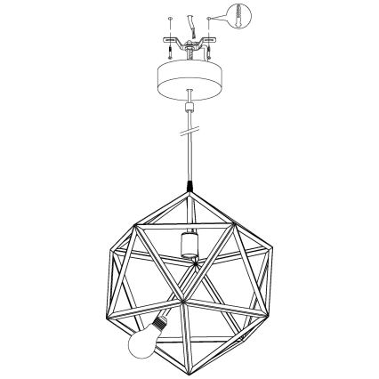 Eglo - Viseća svjetiljka 1xE27/60W/230V