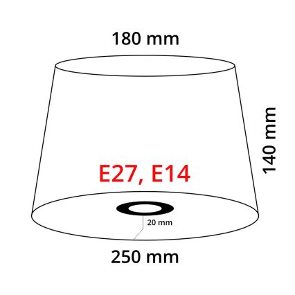 Eglo 49977 - Tekstilno sjenilo VINTAGE E14/E27 pr.25 cm