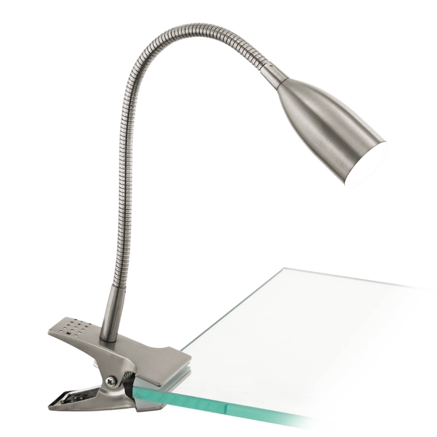 Eglo 54647 - LED Stolna lampa s kvačicom LED/4,5W/230V 3000K mat krom