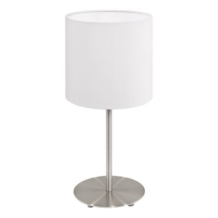 Eglo 54744 - Stolna lampa ANADIA 1xE14/40W/230V bijela/mat krom