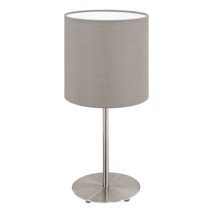 Eglo 54745 - Stolna lampa ANADIA 1xE14/40W/230V taupe/mat krom