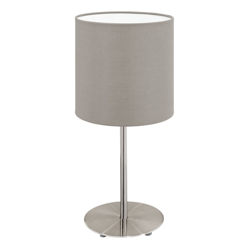 Eglo 54745 - Stolna lampa ANADIA 1xE14/40W/230V taupe/mat krom