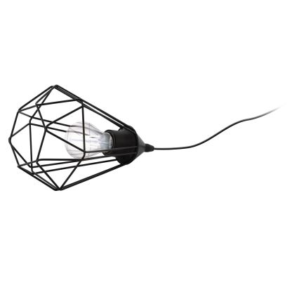 Eglo 54889 - LED Stolna svjetiljka za utičnicu 1xE27/4W/230V 3000K crna