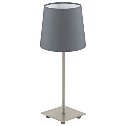 Eglo 54906 - LED Stolna lampa 1xE14/6W/230V siva/mat krom
